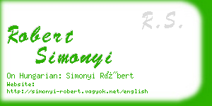 robert simonyi business card